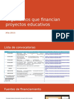 Organismos Que Financian Proyectos Educativos