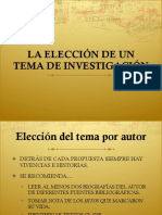 CLASE 05 - ELECCIÓN DEL TEMA