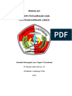 Makalah Sistem Persamaan Dan Pertidaksamaan Linier