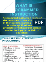 What is Programmed Instruction
