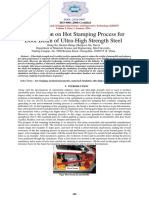 Investigation On Hot Stamping Process For Door Beam of Ultra-High Strength Steel