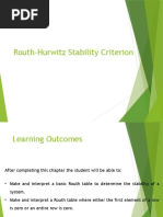 Routh-Hurwitz Stability Criterion