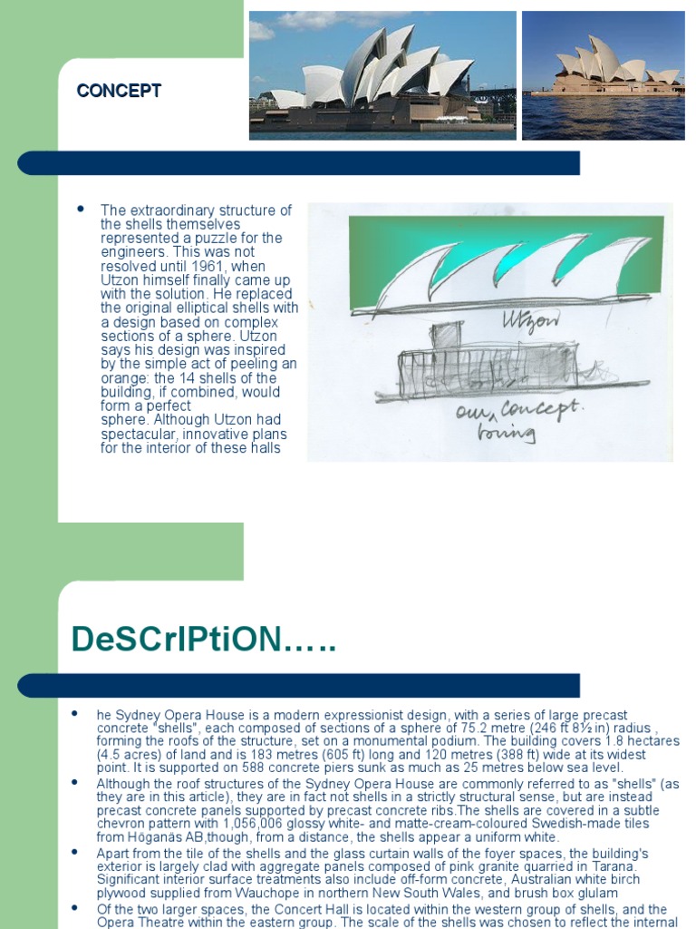 Sydney Opera House Design and Features | PDF | Buildings And Structures ...