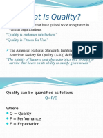 What Is Quality?: Some Definitions That Have Gained Wide Acceptance in Various Organizations