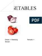 Vegetables: Onion Bawang Tomato Tomat