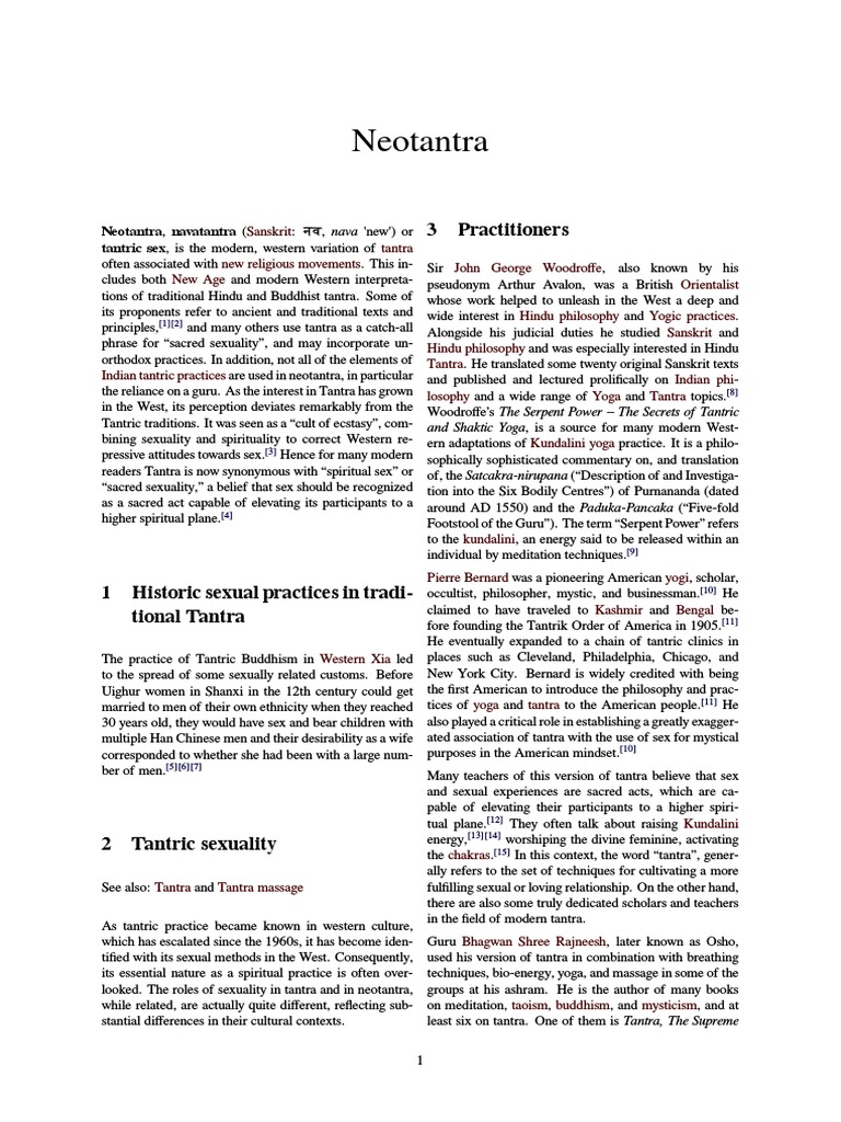 Neo Tantra | PDF | Neotantra | New Religious Movements