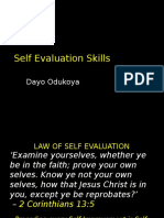 Self Evaluation Skills: Dayo Odukoya