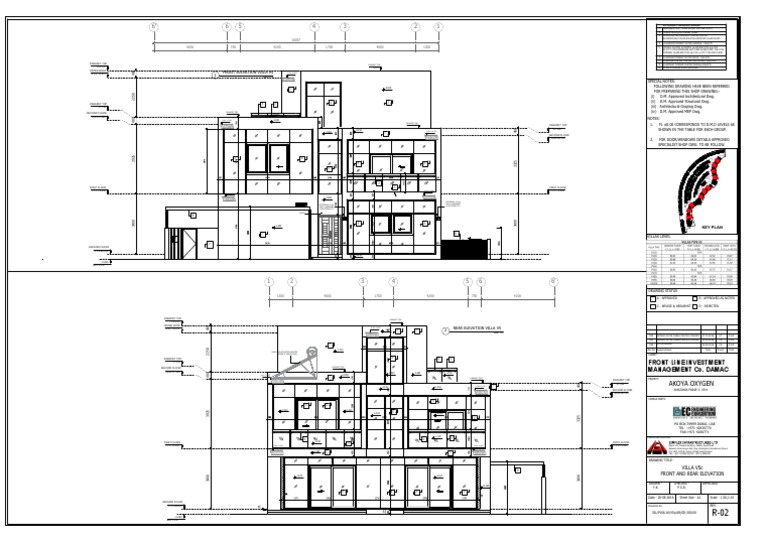 Villa V5 Front and Rear Elevations | PDF | Building Engineering ...
