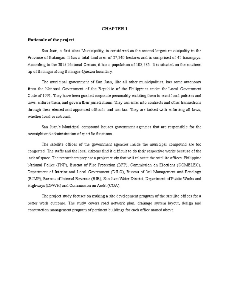 Rationale of The Project: Local Government Code | PDF | Local ...