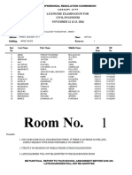 Room No. 1: Professional Regulation Commission