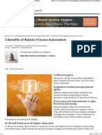 5 Benefits of Robotic Process Automation by SSON Editor