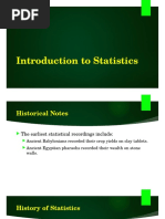 Introduction To Statistics