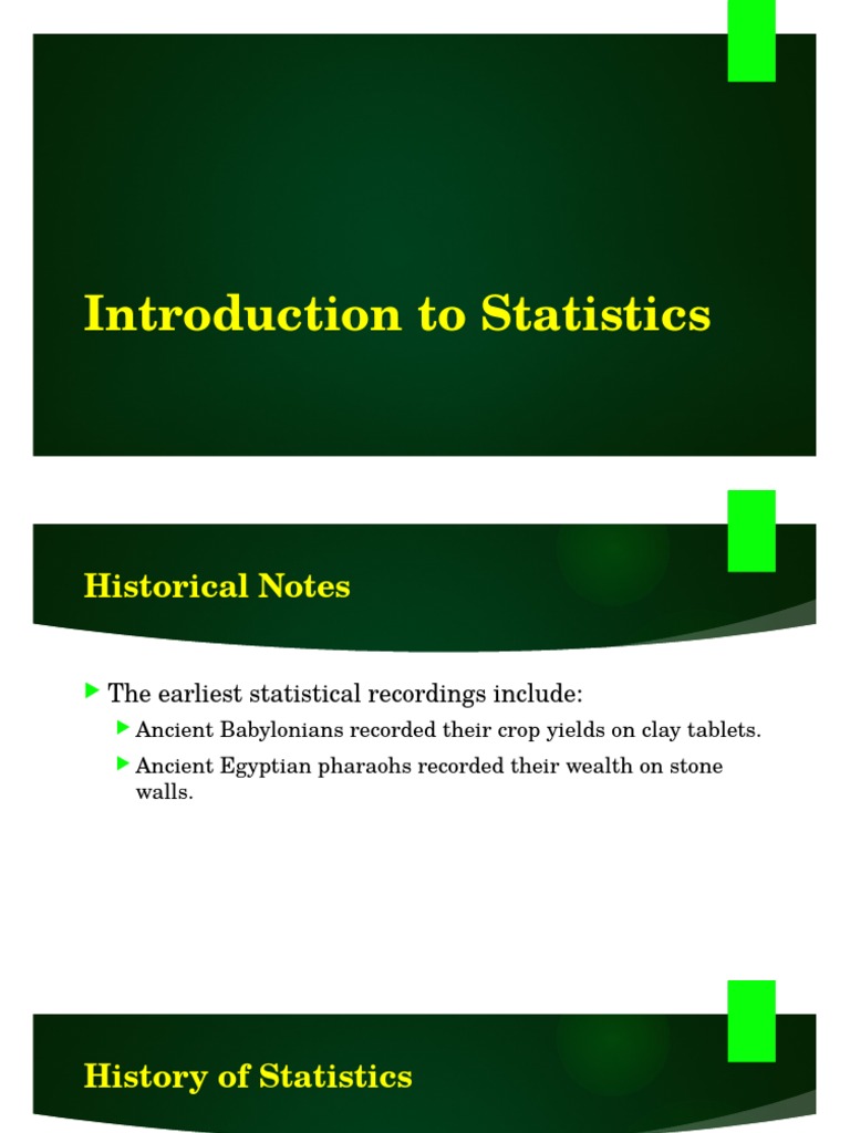 Introduction To Statistics | PDF | Level Of Measurement | Statistics