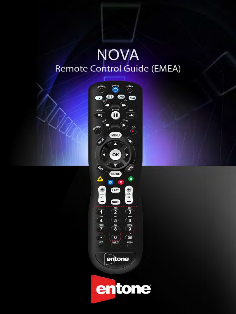 Nova Remote Control Guide (EMEA) v0.4 PDF Remote Control Menu