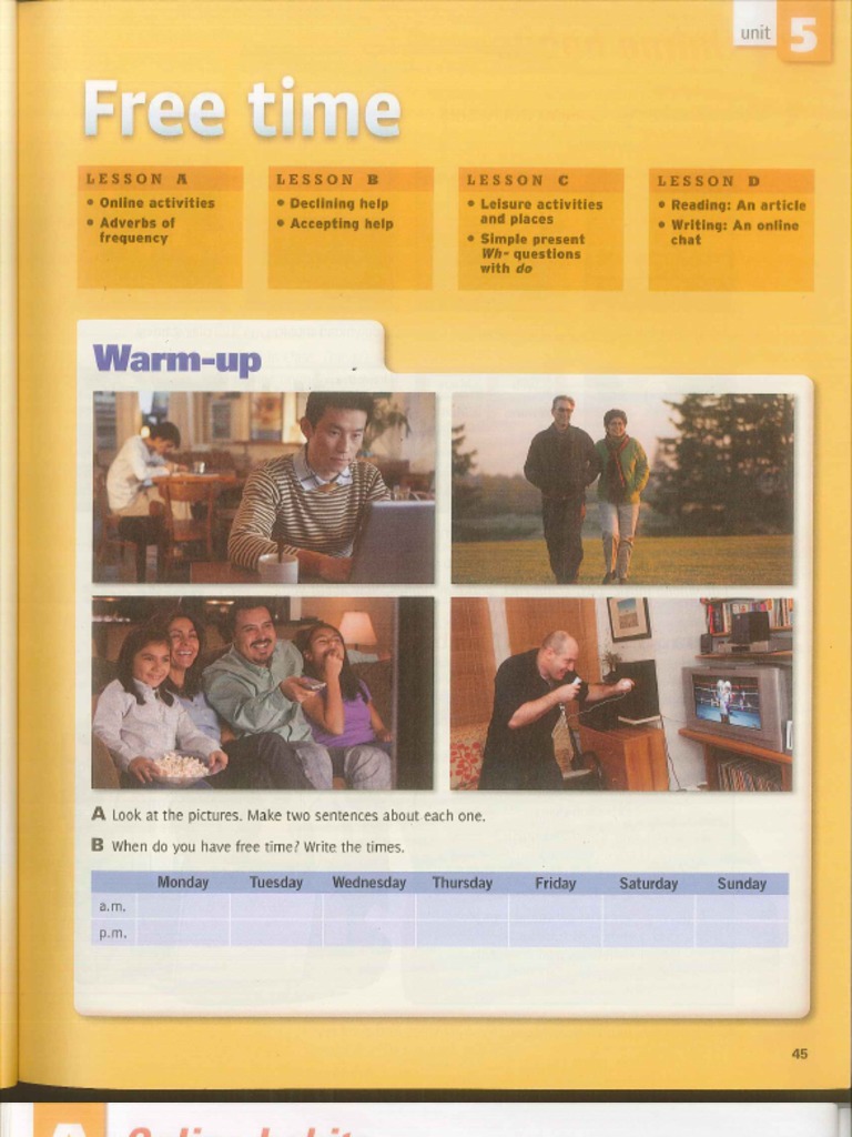 Four Corners 1 Book UNIT 5 | PDF | Books