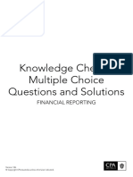 Financial Reporting Knowledge Check MCQ 16b