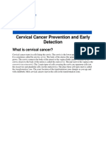 Cervical Cancer Prevention and Early Detection