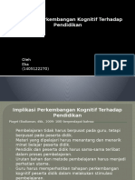 Implikasi Perkembangan Kognitif Terhadap Pendidikan