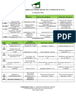 Calendario de Examenes Del Primer Parcial Del Iitrimestre de 2015