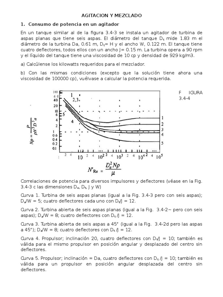 Potencia en Agitadores de Agua y Salmuera | PDF | Integral | sal
