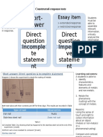 Short-Answer: Direct Incomple Te Stateme NT Direct Imperati Ve Stateme NT