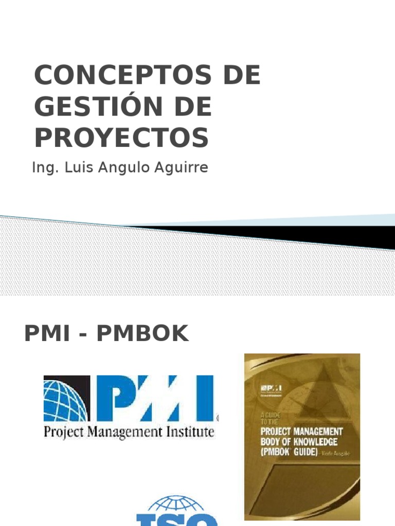 01 Conceptos de Gestion de Proyectos | PDF | Gestión de proyectos ...