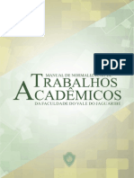 Manual de Normalização de Trabalhos Acadêmicos Faculdade Do Vale Do Jaguaribe