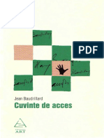 Jean Baudrillard Cuvinte de Acces PDF