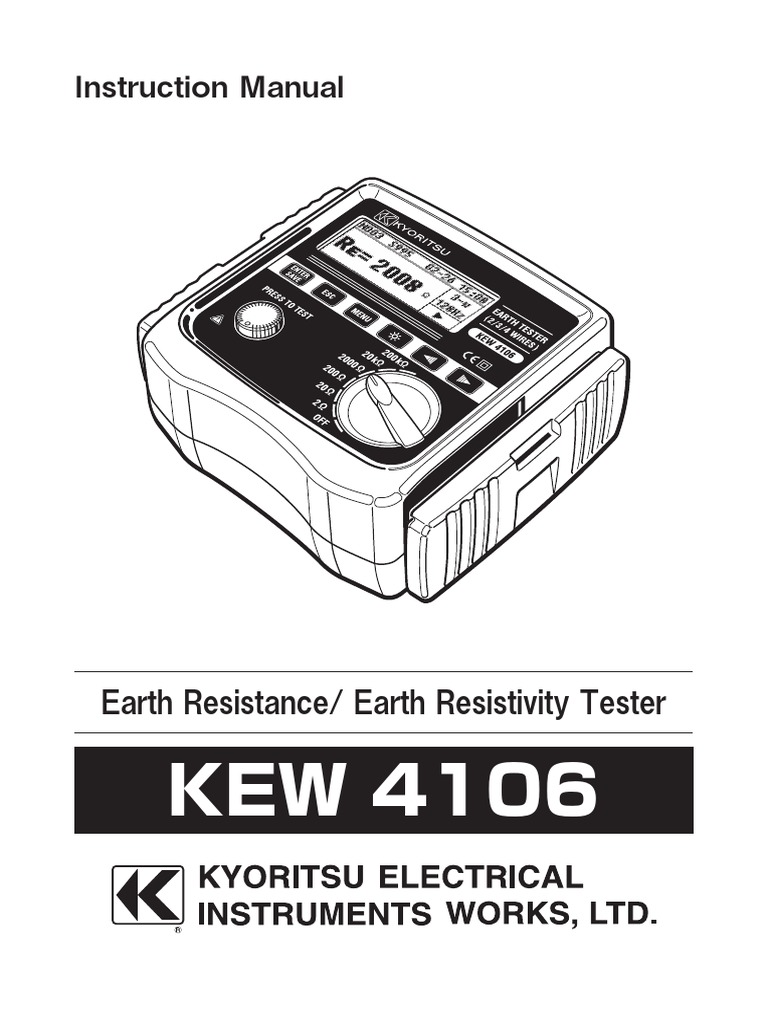 Instruction Manual Earth Resistance/ Earth Resistivity Tester PDF