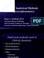 Review of Analytical Methods: Spectrophotometry Fundamentals