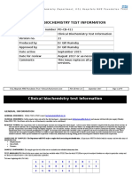 Clinical Biochemistry Test Information