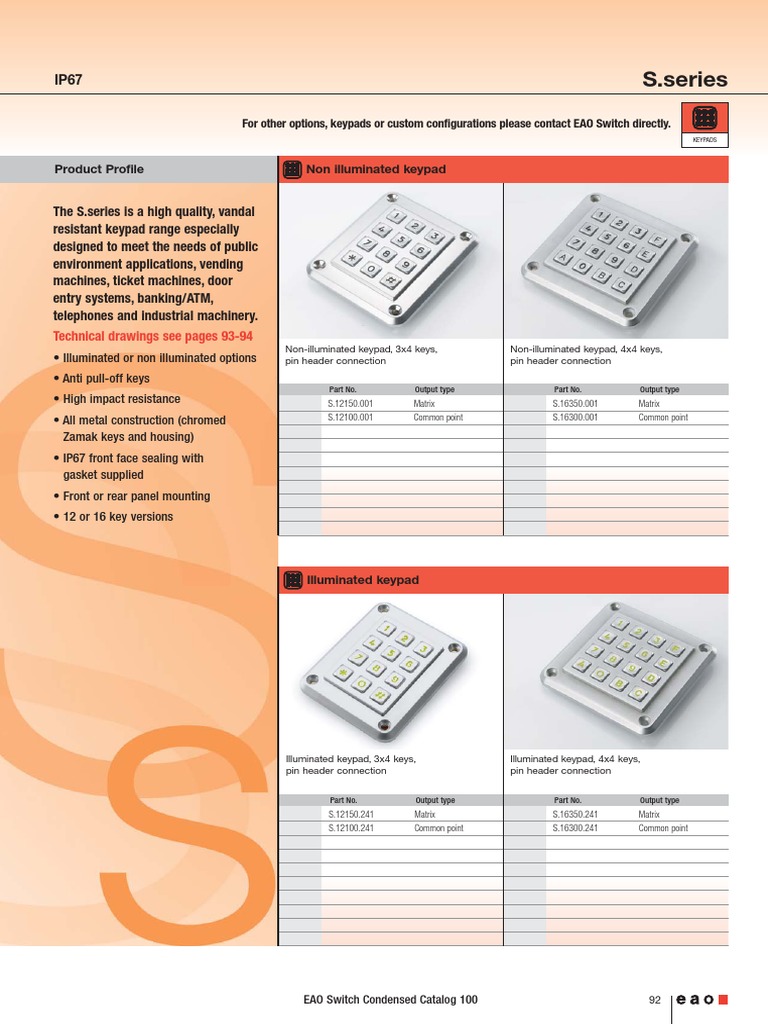 3x4 Matrix Keypad PDF | PDF | Switch | Equipment