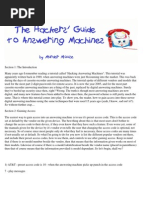 Download The Hackers Guide to Answering Machines by Murder Mouse SN3303218 doc pdf