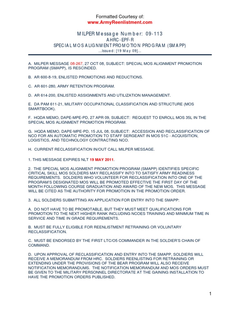 SMAPP Promotion Orders for MOS 09 | PDF | Sergeant | Non Commissioned ...