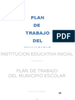 Plan de Trabajo Municipio Escolar