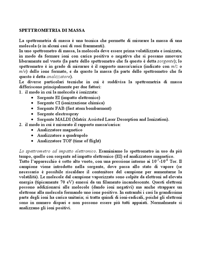 4 Spettrometria Di Massa PDF