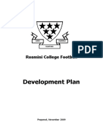 footbal development plann