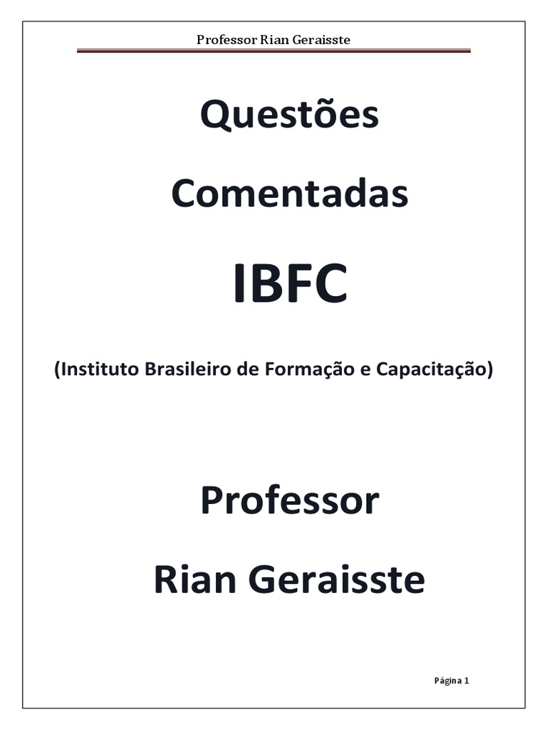 Ibfc Download Grátis Pdf Assunto Gramática Palavra