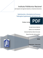 Etilenglicol Simulación en PRO II