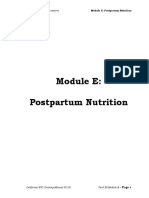 Task III: Health Assessment Module E: Postpartum Nutrition
