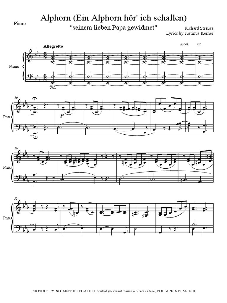 Strauss, R - Alphorn - Piano | PDF