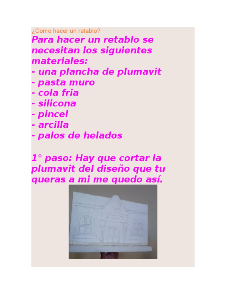 Cómo hacer un retablo de cartón fácil | PDF