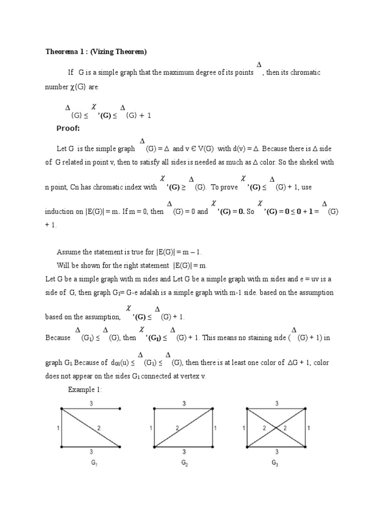 Graph Theory: Vizing's Theorem | PDF