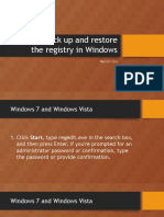How to backup & restore Windows registry