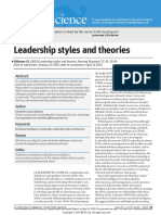 Leadership Style and Theories