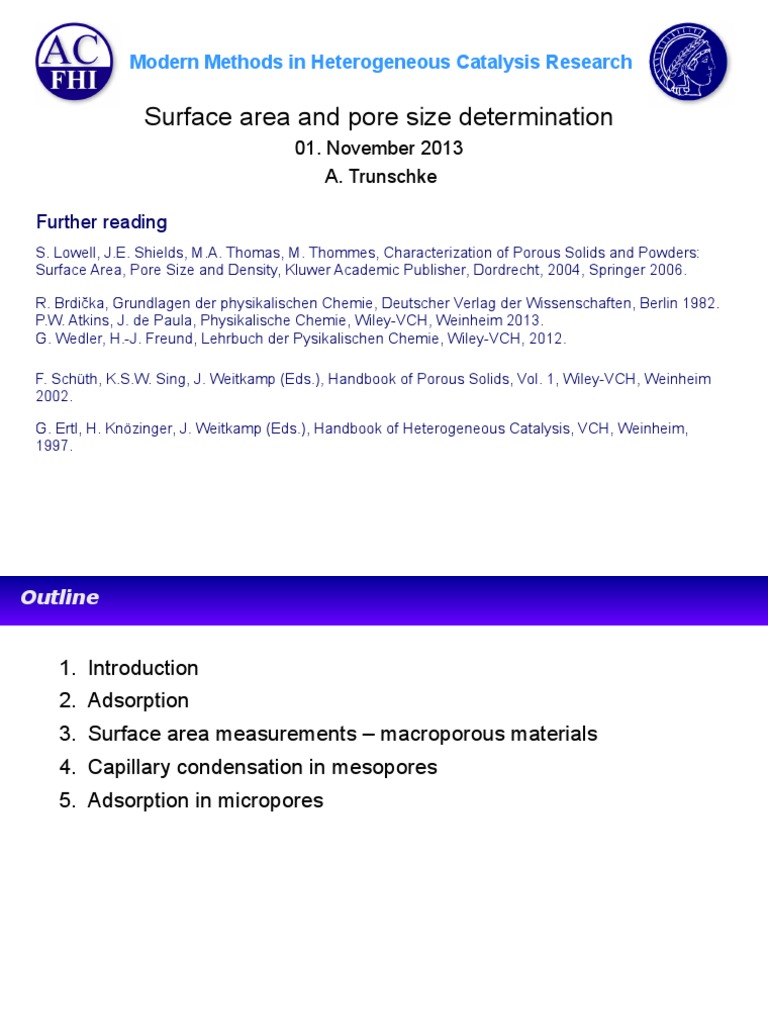 Surface Area and Pore Size Determination PDF | PDF | Science & Mathematics