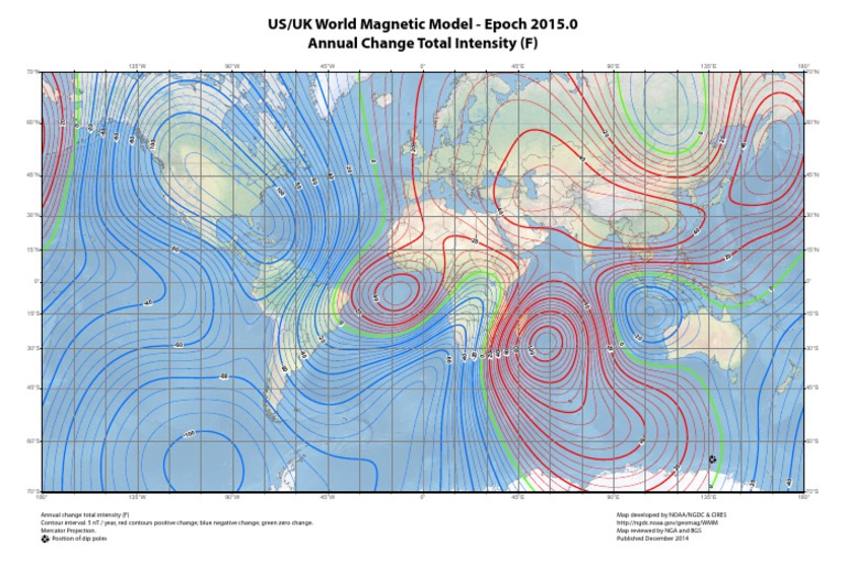 World Magnetic Model 2015 Intensity Map | PDF