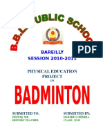 Bareilly SESSION 2010-2011: Physical Education Project