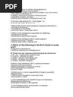 7.which of The Following Is The First Choice in Acute Gout?: 8.these Are Non Aqueous Pharmaceutical Solutions