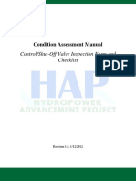 Condition Assessment Manual: Control/Shut-Off Valve Inspection Form and Checklist